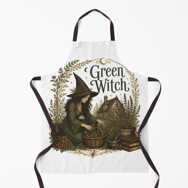 Item preview, Green Witch Gathering Garden Remedies designed and sold by LiviuGligoros.