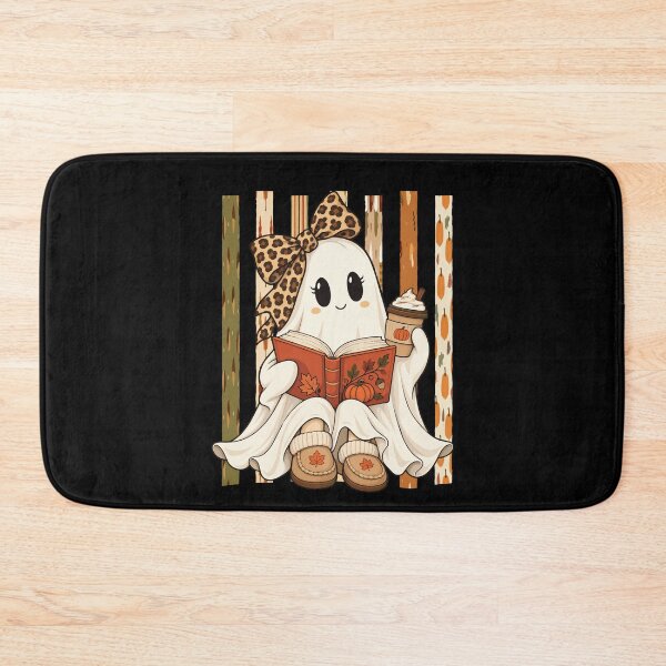 Item preview, Cozy Ghost Reader Loves Pumpkin Coffee and Autumn Books designed and sold by FreshVibe Prints.