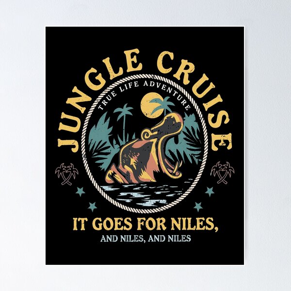 Item preview, Jungle Cruise Retro Hippo Adventure  designed and sold by JeffreyTh48291.
