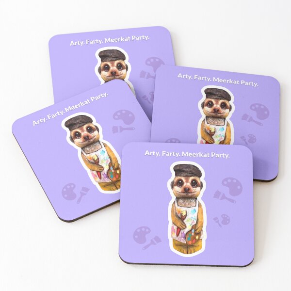 Item preview, Arty Farty Meerkat Party - Whittled Wooden Animal designed and sold by TurquoiseChicken.