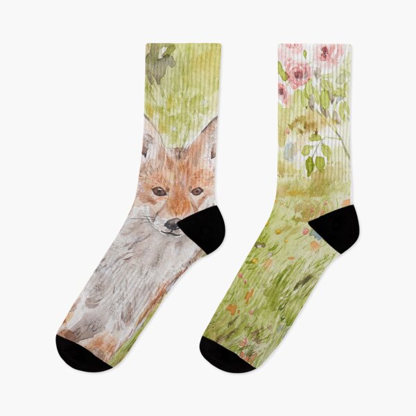 Artikelvorschau, ein niedliches Babyfuchs-Aquarellgemälde entworfen und verkauft von SelenePaintings .
