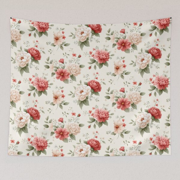 Item preview, Romantic vintage floral pattern in French countryside style designed and sold by MiraCleAI.