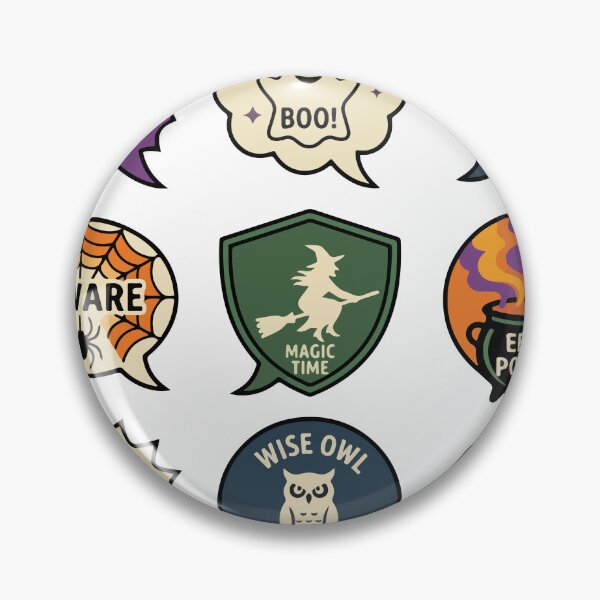 Item preview, Halloween Speech Bubbles Set with Quotes Happy Halloween, Spooky Night, Boo, Creepy Manor, and Ghost Town Isolated on White designed and sold by YasminTaha.
