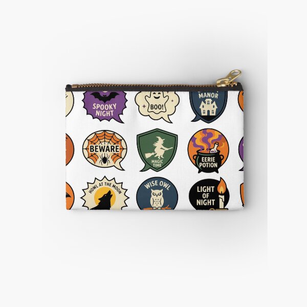 Item preview, Halloween Speech Bubbles Set with Quotes Happy Halloween, Spooky Night, Boo, Creepy Manor, and Ghost Town Isolated on White designed and sold by YasminTaha.