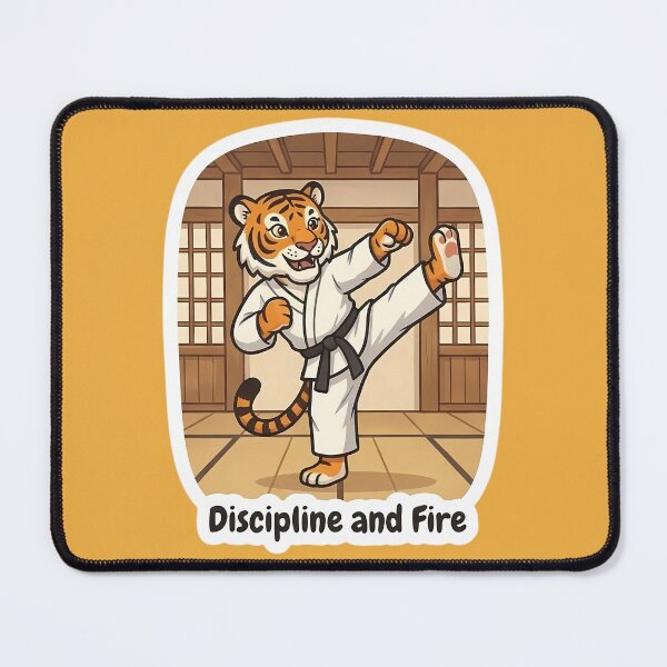 Item preview, Cute Tiger Karate Fighter – Discipline and Fire Martial Arts Gift designed and sold by Isliath.