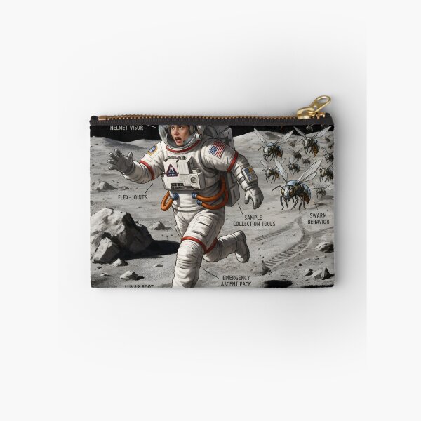 Item preview, NASA astronaut runs from bees on the moon designed and sold by WiseBow.
