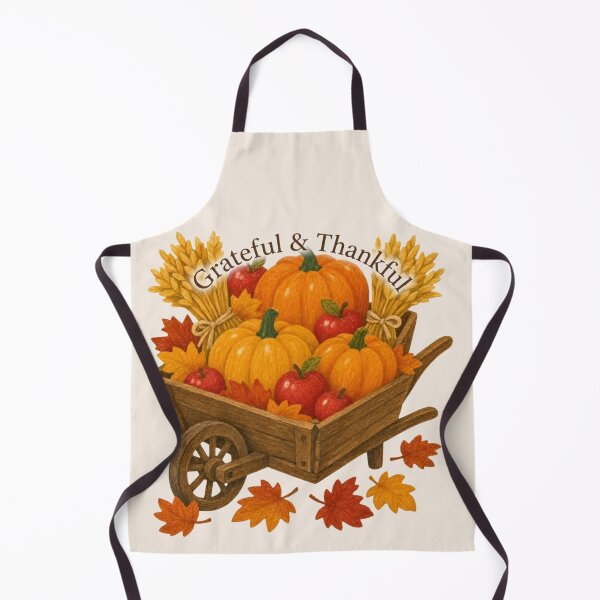 Item preview, Grateful and Thankful Autumn Harvest Pumpkin Wheelbarrow designed and sold by Little-Miracle.