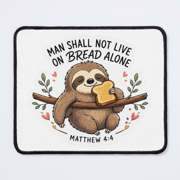 Item preview, Matthew 4:4 Man Shall Not Live On Bread Alone designed and sold by plushism.