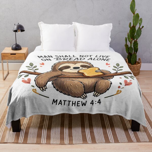 Item preview, Matthew 4:4 Man Shall Not Live On Bread Alone designed and sold by plushism.