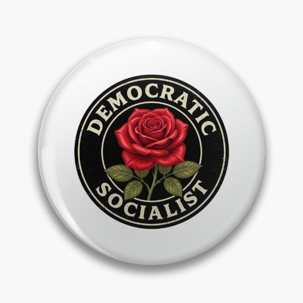 Item preview, Democratic Socialist Red Rose Vintage Emblem Progressive Leftist Labor Union Activism designed and sold by raedattia.