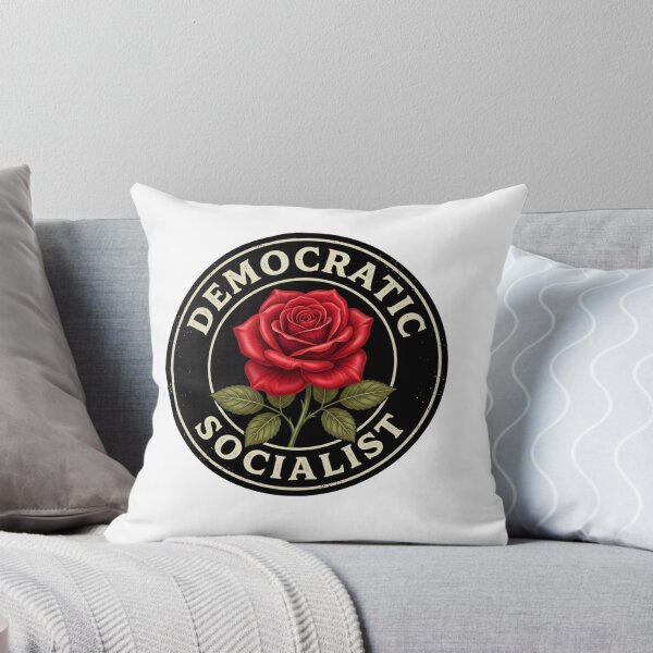 Item preview, Democratic Socialist Red Rose Vintage Emblem Progressive Leftist Labor Union Activism designed and sold by raedattia.