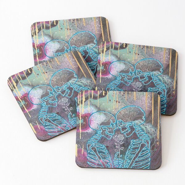 Item preview, Neon Blue Skeleton Love designed and sold by EmptyBeanBag.