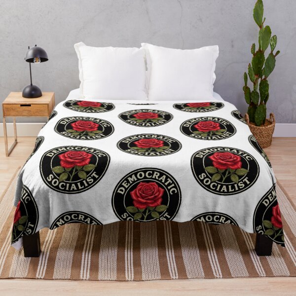 Item preview, Democratic Socialist Red Rose Vintage Emblem Progressive Leftist Labor Union Activism designed and sold by raedattia.