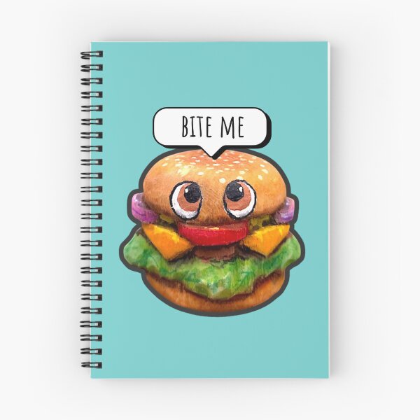 Item preview, Funny burger - Bite me! Carved Wooden Food Character designed and sold by TurquoiseChicken.