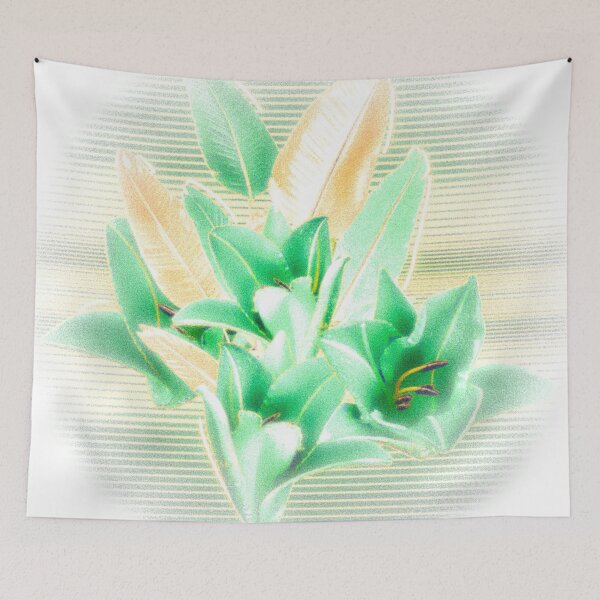 Item preview, Lily Flower Palm Leaf Art in Vignette designed and sold by Dahneray1.