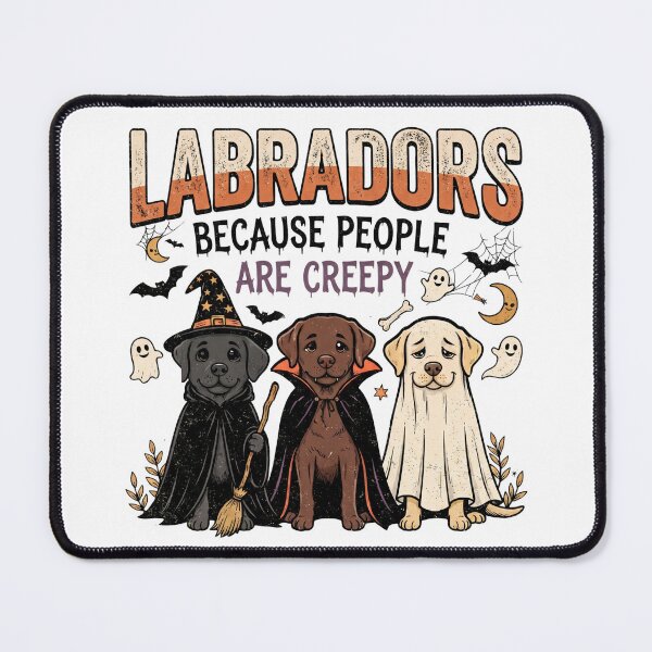 Item preview, Funny Labrador Halloween Sticker – “Labradors Because People Are Creepy” Cute Dog Ghost Art designed and sold by okeokebye.