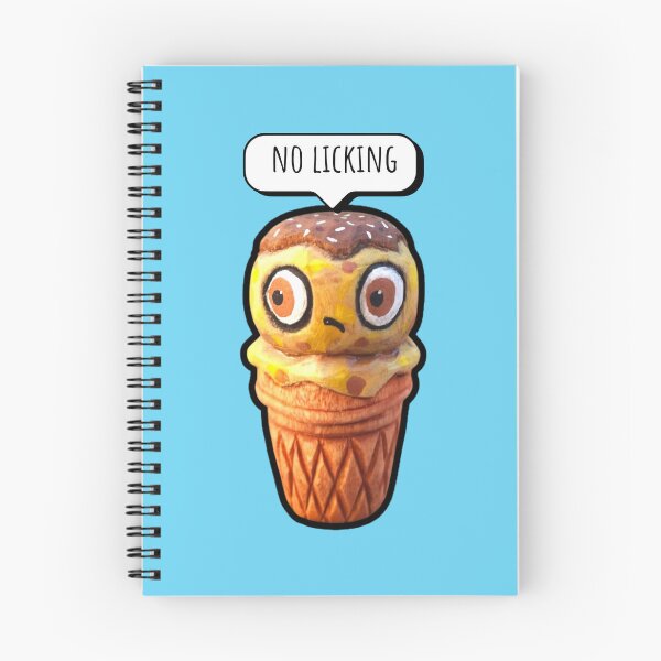 Item preview, Worried cute ice cream - no licking! - Wood carved character designed and sold by TurquoiseChicken.