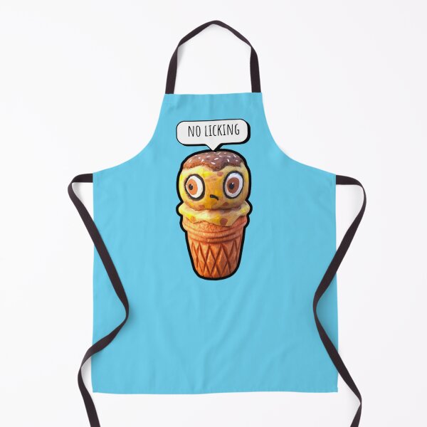 Item preview, Worried cute ice cream - no licking! - Wood carved character designed and sold by TurquoiseChicken.