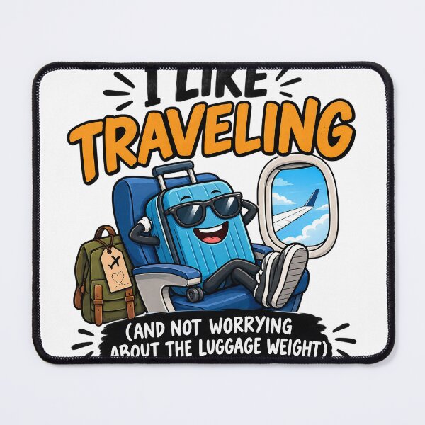 Item preview, Funny Travel Luggage Weight Traveler designed and sold by ali prints.