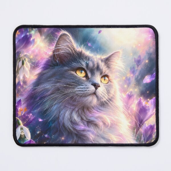 Item preview, Maine Coon cat in the Crocus Galaxy field designed and sold by knuppify.