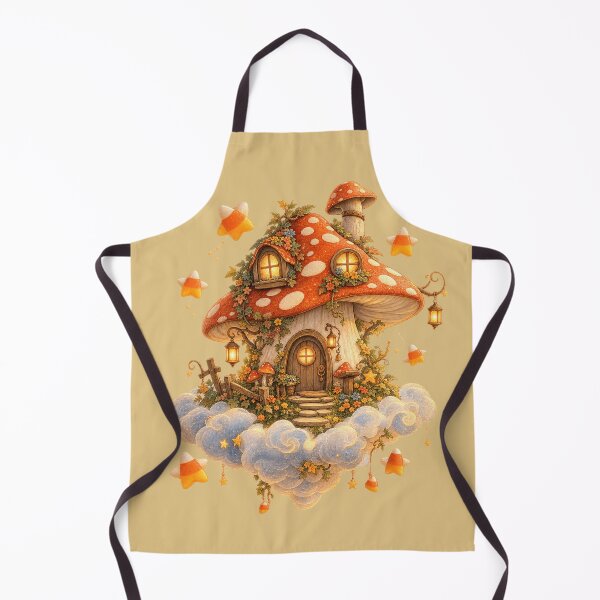 Item preview, Whimsical Halloween Mushroom House Candy Corn Storybook Art – Dreamy Print designed and sold by MagicMakerPh.