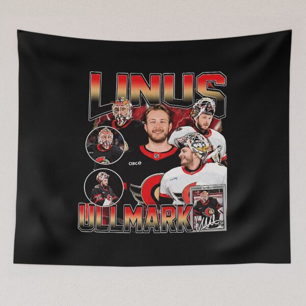 Item preview, Linus Ullmark Vintage Hockey Collage  designed and sold by KarinaJoh86182.