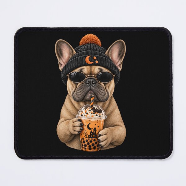Item preview, French Bulldog Loves Spooky Iced Coffee Halloween Season designed and sold by FreshVibe Prints.