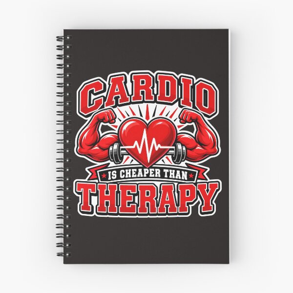 Item preview, Cardio Is Cheaper Than Therapy – Funny Fitness & Gym Workout Quote designed and sold by JanuszJarowicz.