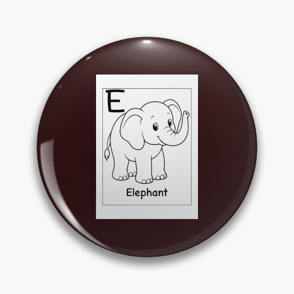 Item preview, Elephant Letter E Design designed and sold by ZedColors.