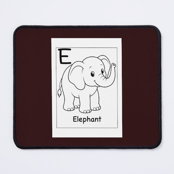 Item preview, Elephant Letter E Design designed and sold by ZedColors.