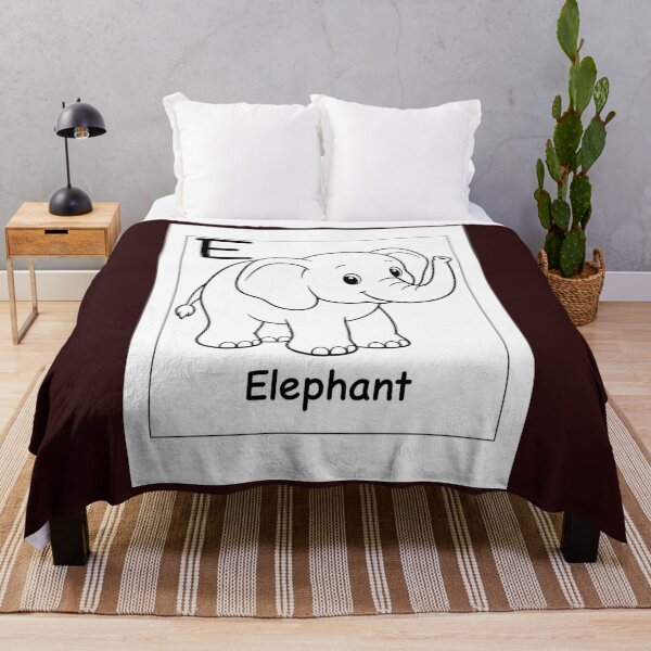 Item preview, Elephant Letter E Design designed and sold by ZedColors.