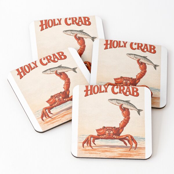 Item preview, Humorous Marine Strength and Vintage Charm – Holy Crab Poster designed and sold by WATEKE.
