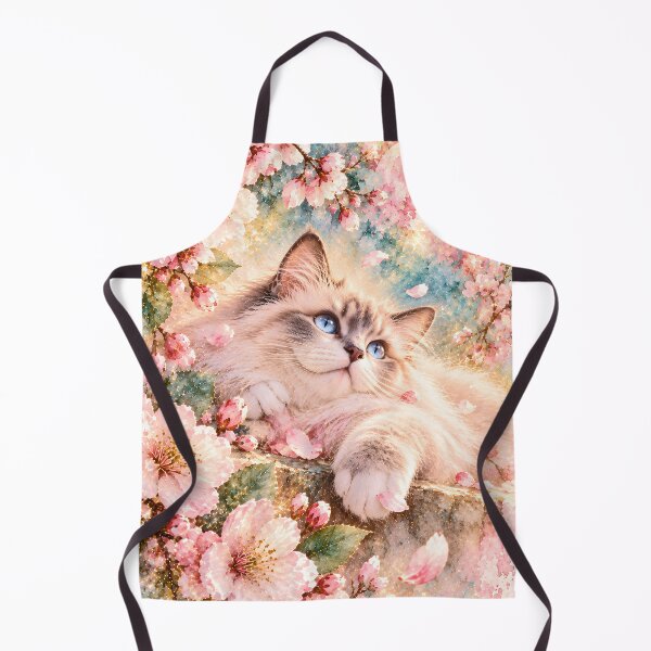 Item preview, Ragdoll cat in the cherry blossom galaxy sky designed and sold by knuppify.