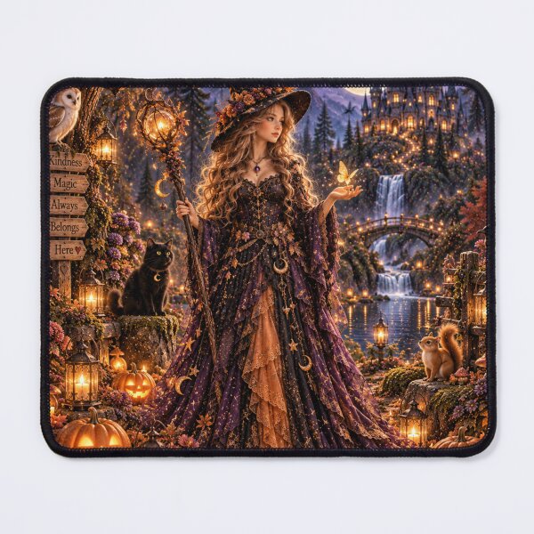 Item preview, Moonlit Witch Enchanted Halloween designed and sold by FairyArtCottage.