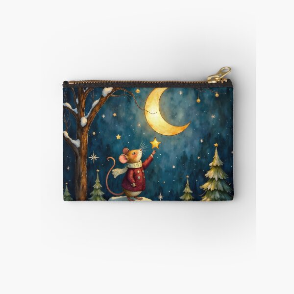 Item preview, Stained Glass Christmas Mouse Reaching for Star designed and sold by Connys Colorful World.