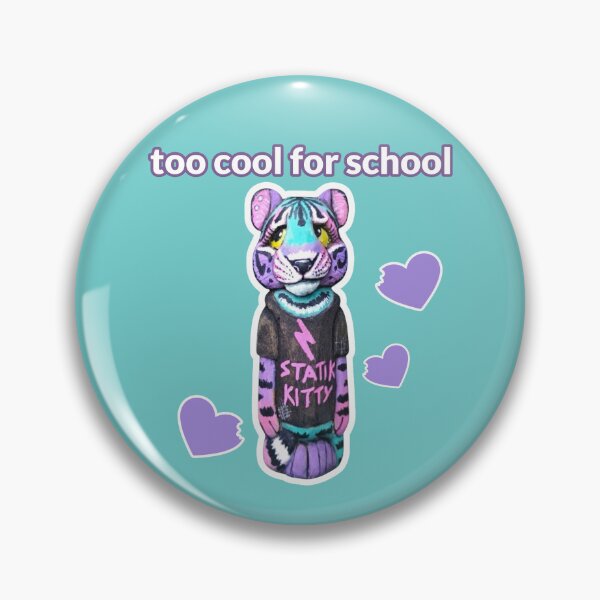 Item preview, Pastel Punk Tiger Too Cool For School - Carved Wooden Big Cat designed and sold by TurquoiseChicken.