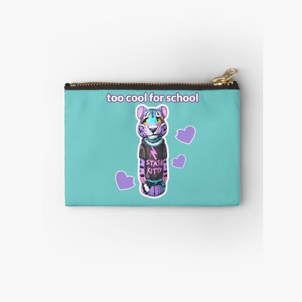 Item preview, Pastel Punk Tiger Too Cool For School - Carved Wooden Big Cat designed and sold by TurquoiseChicken.