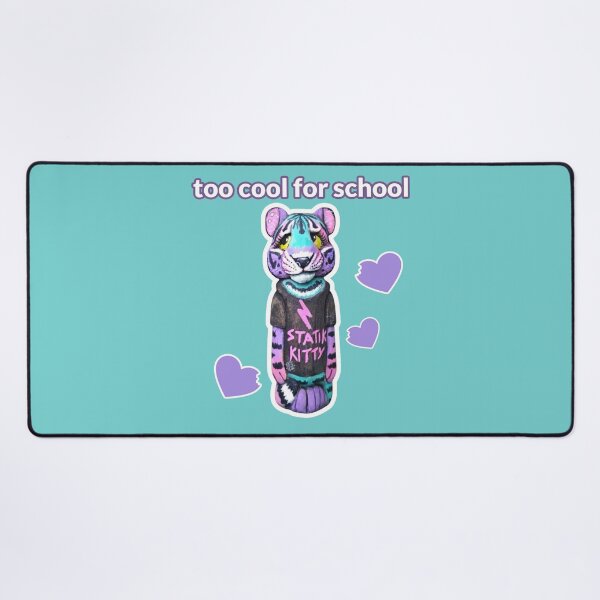 Item preview, Pastel Punk Tiger Too Cool For School - Carved Wooden Big Cat designed and sold by TurquoiseChicken.