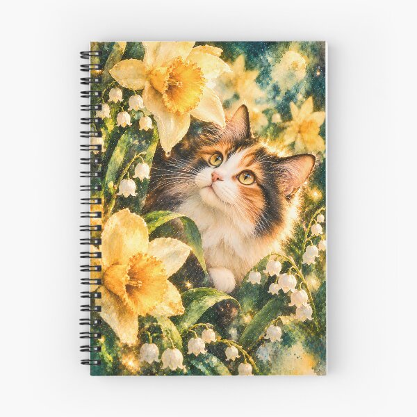 Item preview, Lucky Cat in the Daffodil Galaxy Field designed and sold by knuppify.