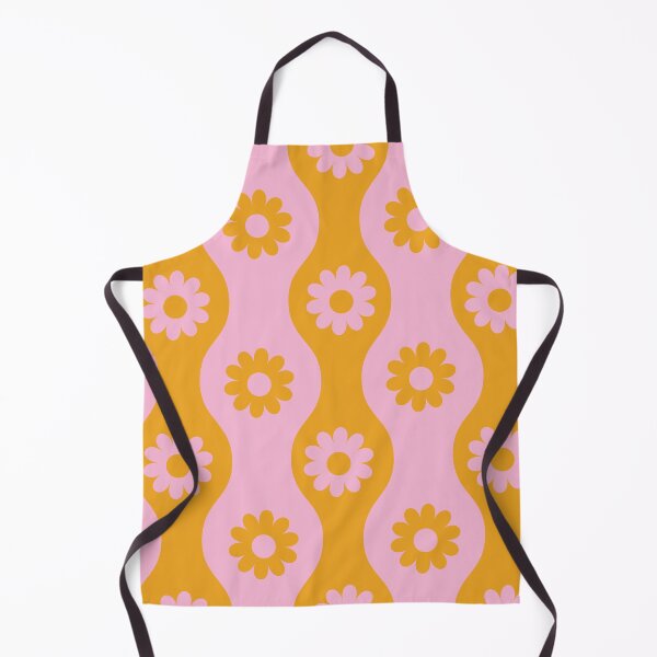 Item preview, Retro groovy 70s flowers on hourglass ogee shapes designed and sold by Yasminepatterns .