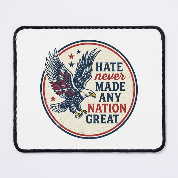 Item preview, Hate Never Made Any Nation Great Bald Eagle Vintage Patriotic Anti MAGA Resistance Decal designed and sold by raedattia.