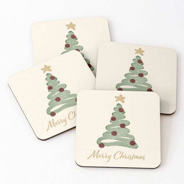 Item preview, Merry Christmas Watercolor Tree Illustration designed and sold by DesigndN.