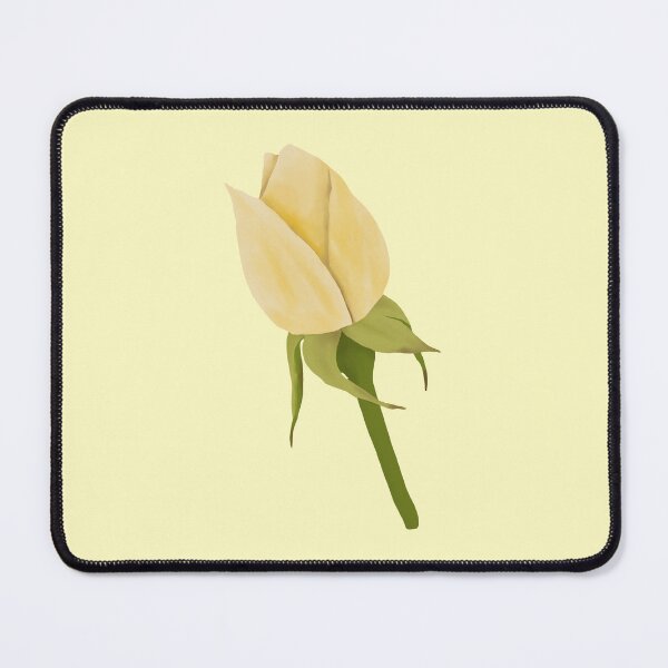 Item preview, Yellow Rose Bud Watercolor Single Stem designed and sold by EmeraldeaArt.