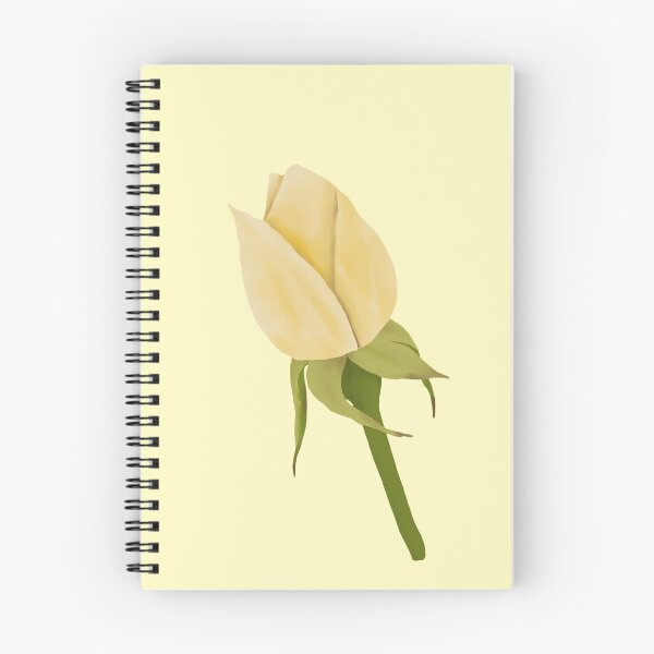 Item preview, Yellow Rose Bud Watercolor Single Stem designed and sold by EmeraldeaArt.