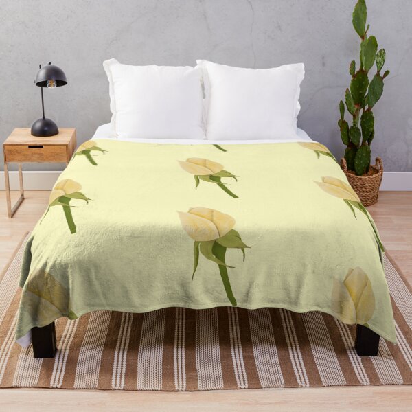 Item preview, Yellow Rose Bud Watercolor Single Stem designed and sold by EmeraldeaArt.
