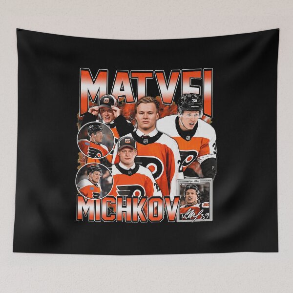 Item preview, Matvei Michkov Vintage Flyers Hockey  designed and sold by JeffreyTh48291.