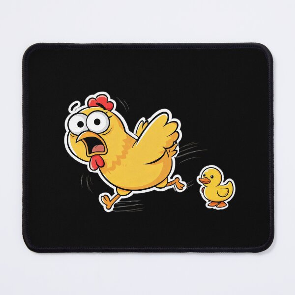 Item preview, Panicked Chicken  Duck  Funny Farm Animal Cartoon designed and sold by Elite Wall Art.