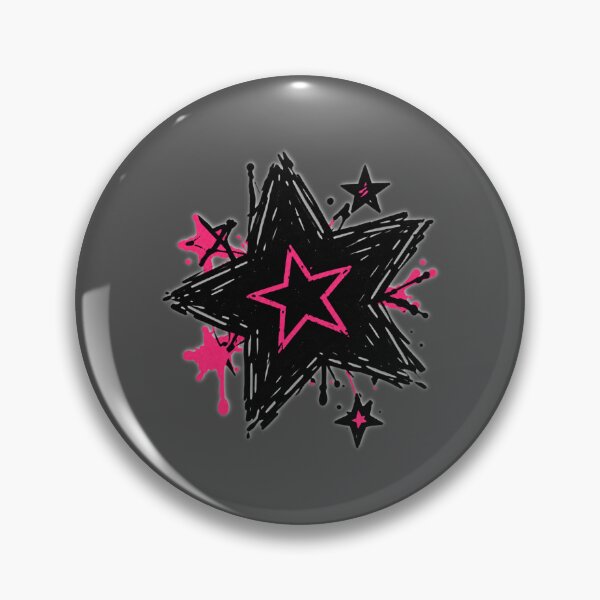 Item preview, Black and Pink Emo Star designed and sold by stickoala.
