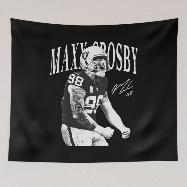 Item preview, MAXX CROSBY 98 Raiders Vintage Football  designed and sold by JulieWhit63084.