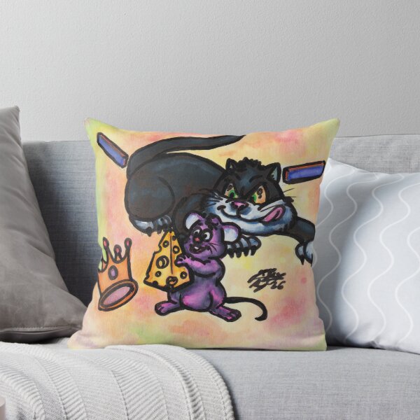Item preview, Cartoon Illustration Cat and Mouse Cheese Crown Walls designed and sold by Jonah Augustin Gray.